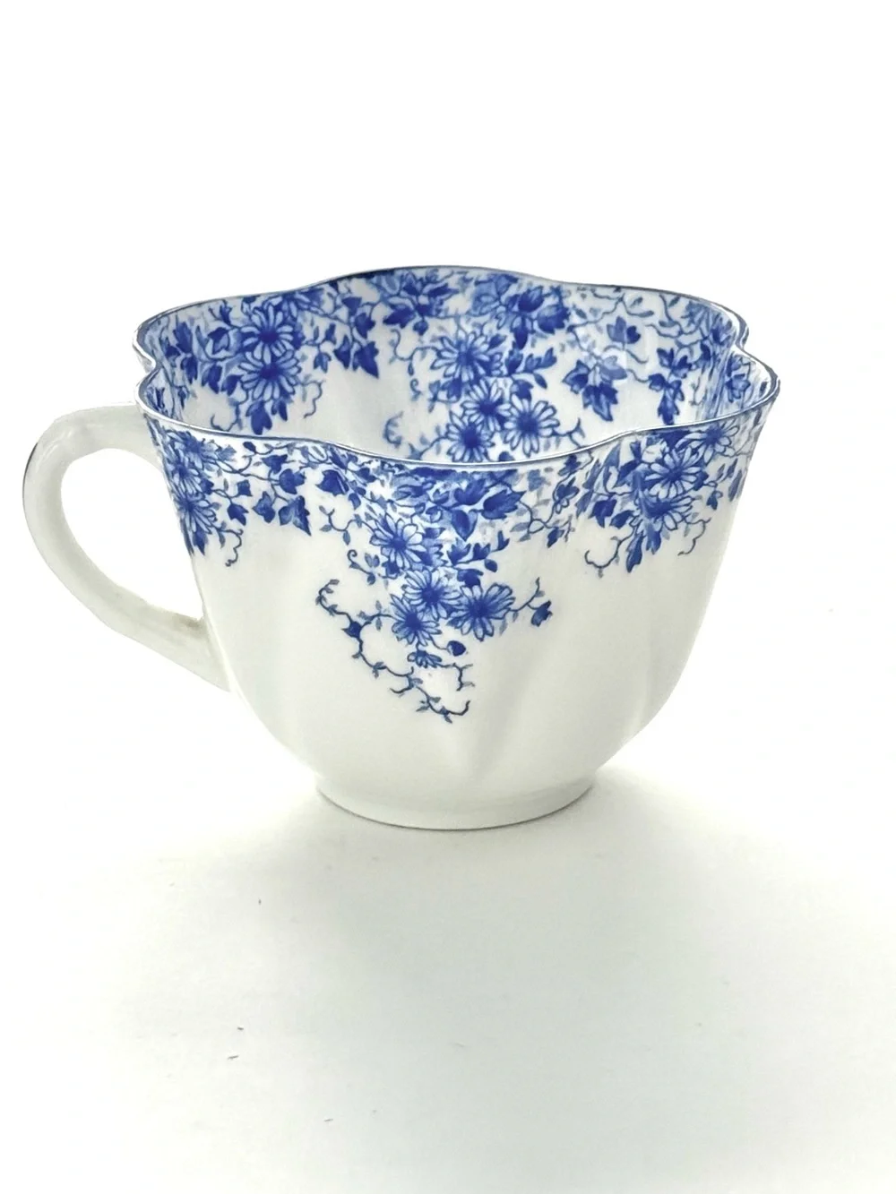 Vintage Shelley “Dainty Blue” Fine Bone China Tea Cup and Saucer